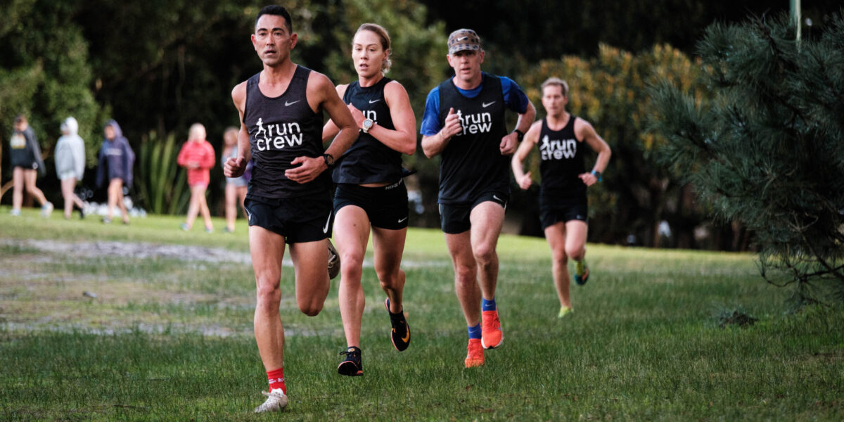 Run Crew group at a marathon event